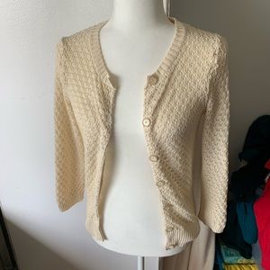 🌈 Cream pointelle cardigan (2 for $10 promo)